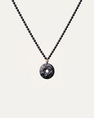 twin pixiu obsidian pendant necklace