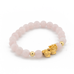 Blessing Charm | Pixiu Dragon Rose Quartz Bracelet