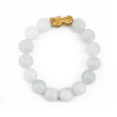 Quiet Clarity | Pixiu Dragon White Jade Bracelet
