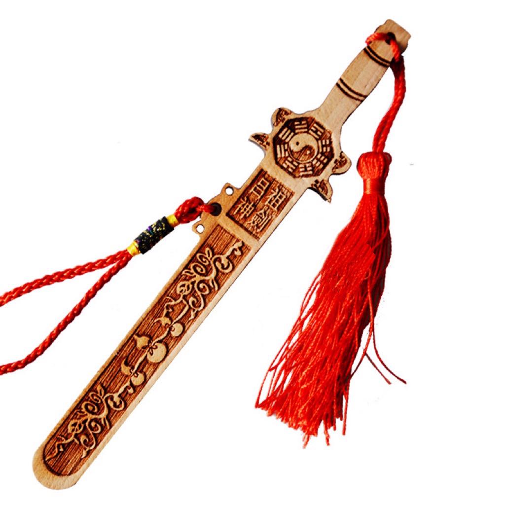 Peach Wood Sword Charm
