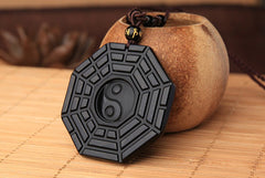 Obsidian Bagua Necklace, alternate view