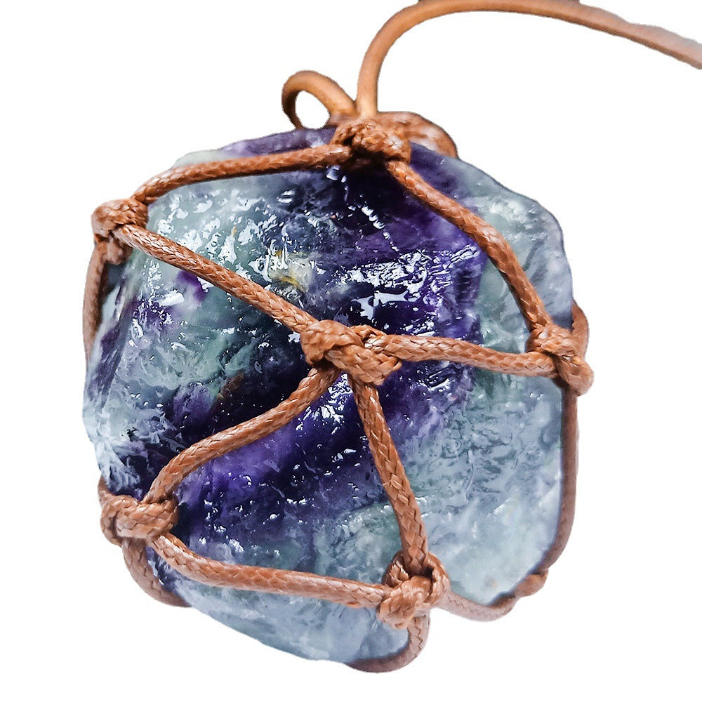 Fluorite Crystal Necklace, alternate view