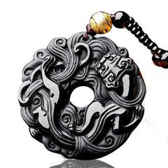 Obsidian Protection Pendant Necklace