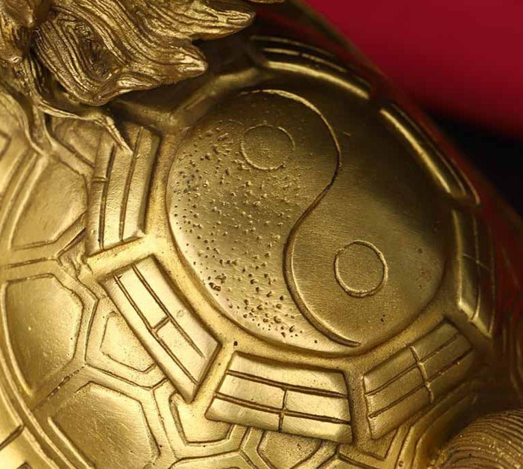 Brass Dragon Turtle Statue, alternate angle
