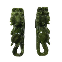 Green Jade Pixiu - Pair