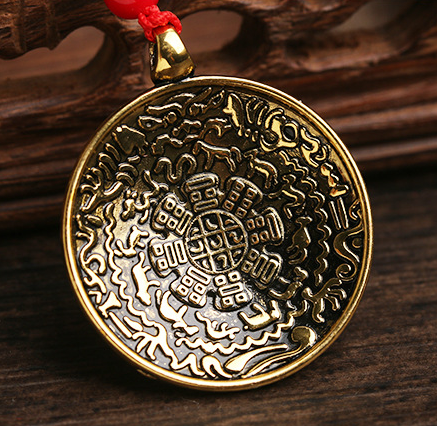 Tibetan Prayer Wheel Charm, side view